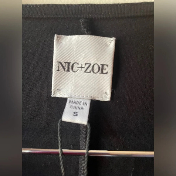 NWT NIC + ZOE EAZE TIE DRESS Little Black Dress Black Onyx Size Small Never Worn - Picture 5 of 8